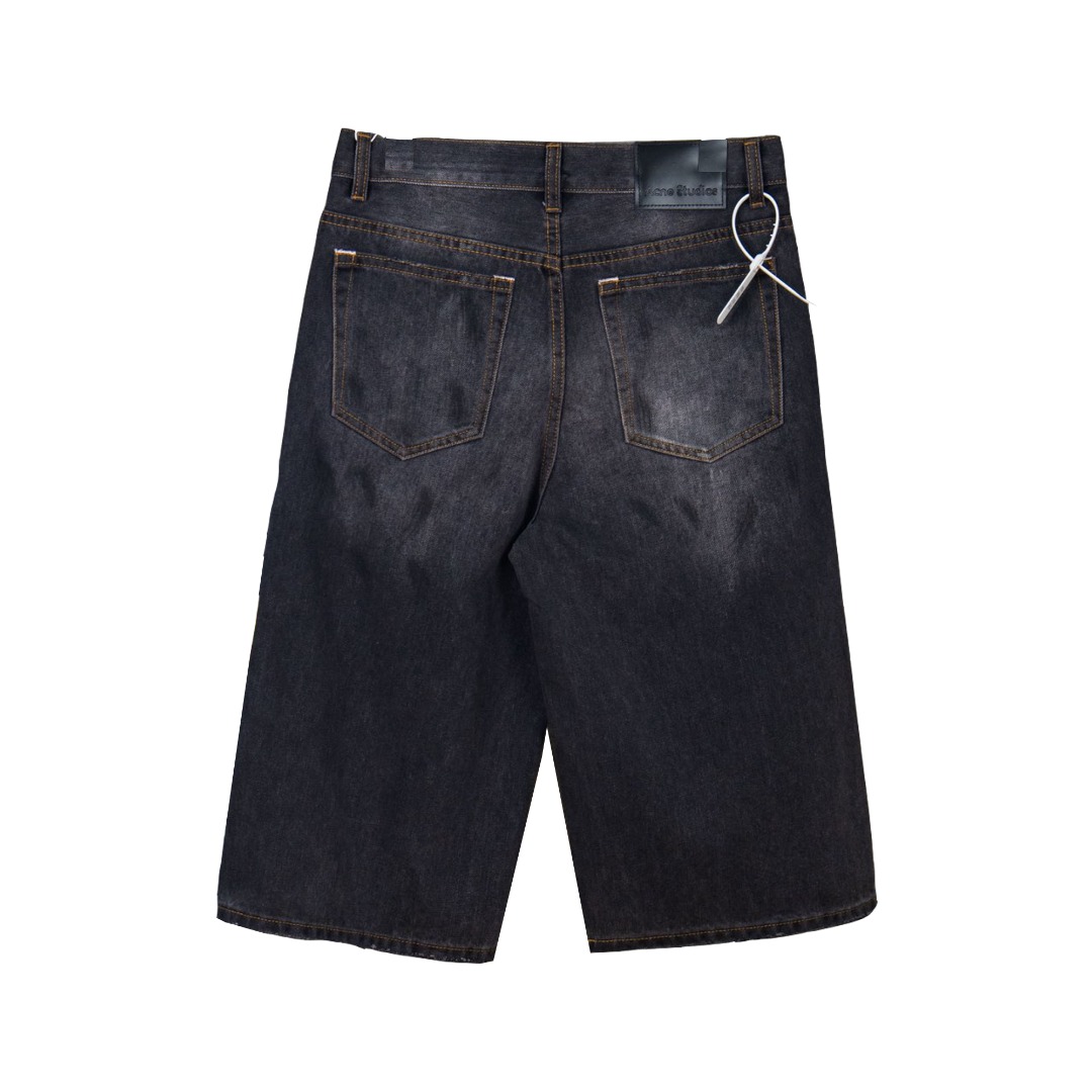 Acne Studios 25ss 泼墨涂绘纽扣式水洗七分生仔短裤