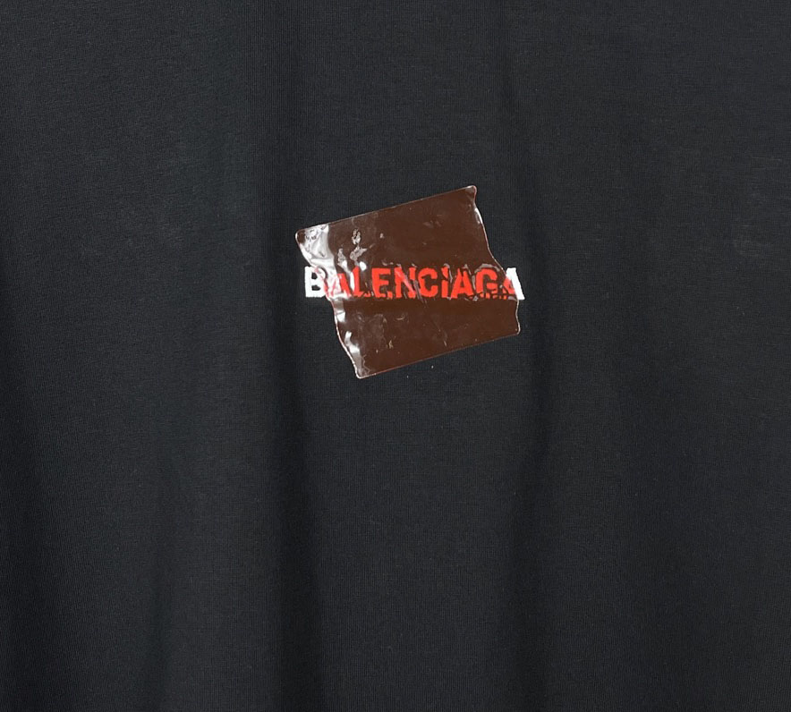 Balenciaga/巴黎世家 25ss 胶带刺绣圆领卫衣 黑色-Chinese UA Cheap High Quatity Brand Clothes Bags handbags Sneakers wholesale wholesaler seller from China Factory suppliers Fashion Clothing Shoes best Quality Beautiful Price Balenciaga/巴黎世家 25ss 胶带刺绣圆领卫衣 黑色