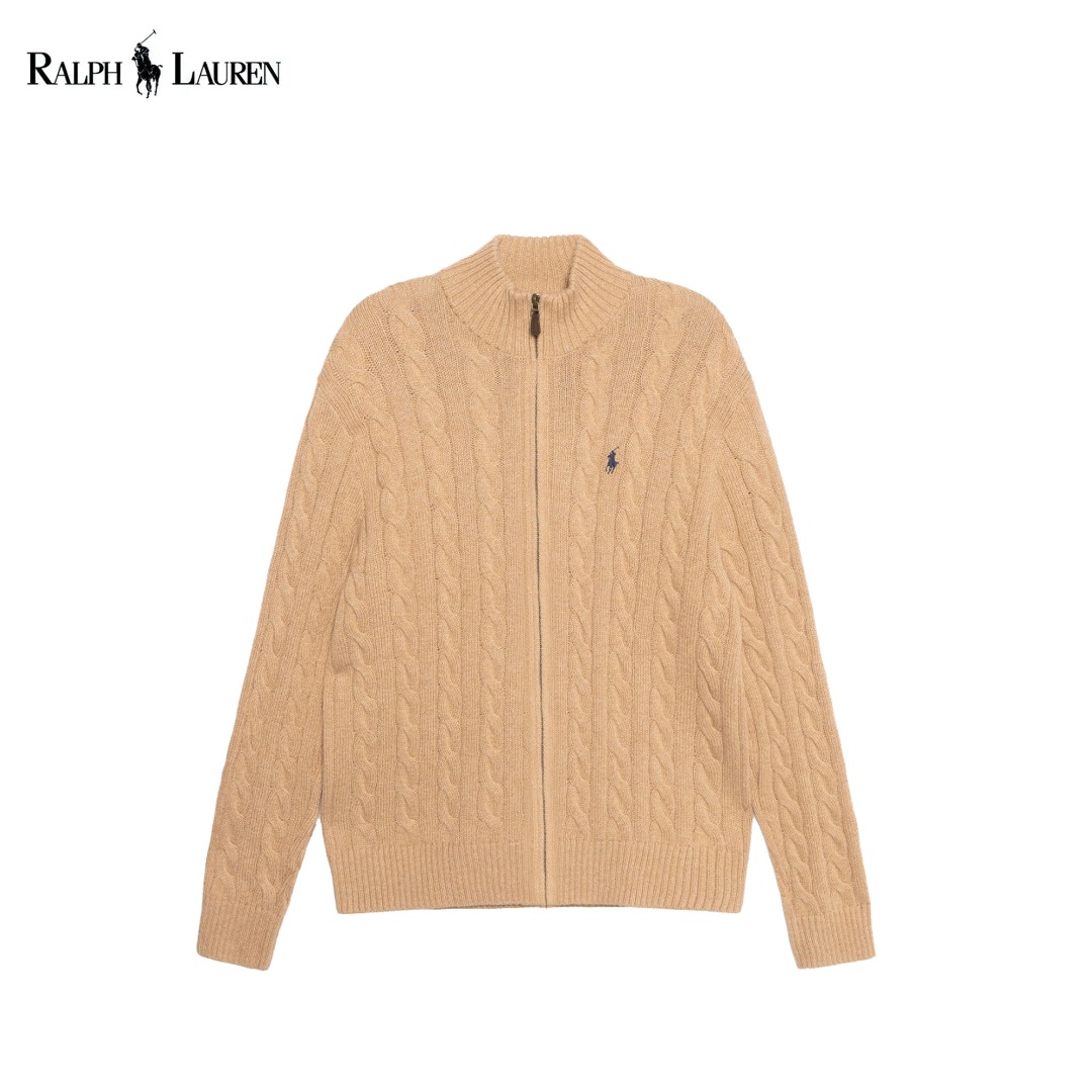 Raph lauren/拉夫劳伦25ss经典绞花全拉链毛衣 男女同款灰色 白色 卡其 藏青-Chinese UA Cheap High Quatity Brand Clothes Bags handbags Sneakers wholesale wholesaler seller from China Factory suppliers Fashion Clothing Shoes best Quality Beautiful Price Raph lauren/拉夫劳伦25ss经典绞花全拉链毛衣 男女同款灰色 白色 卡其 藏青