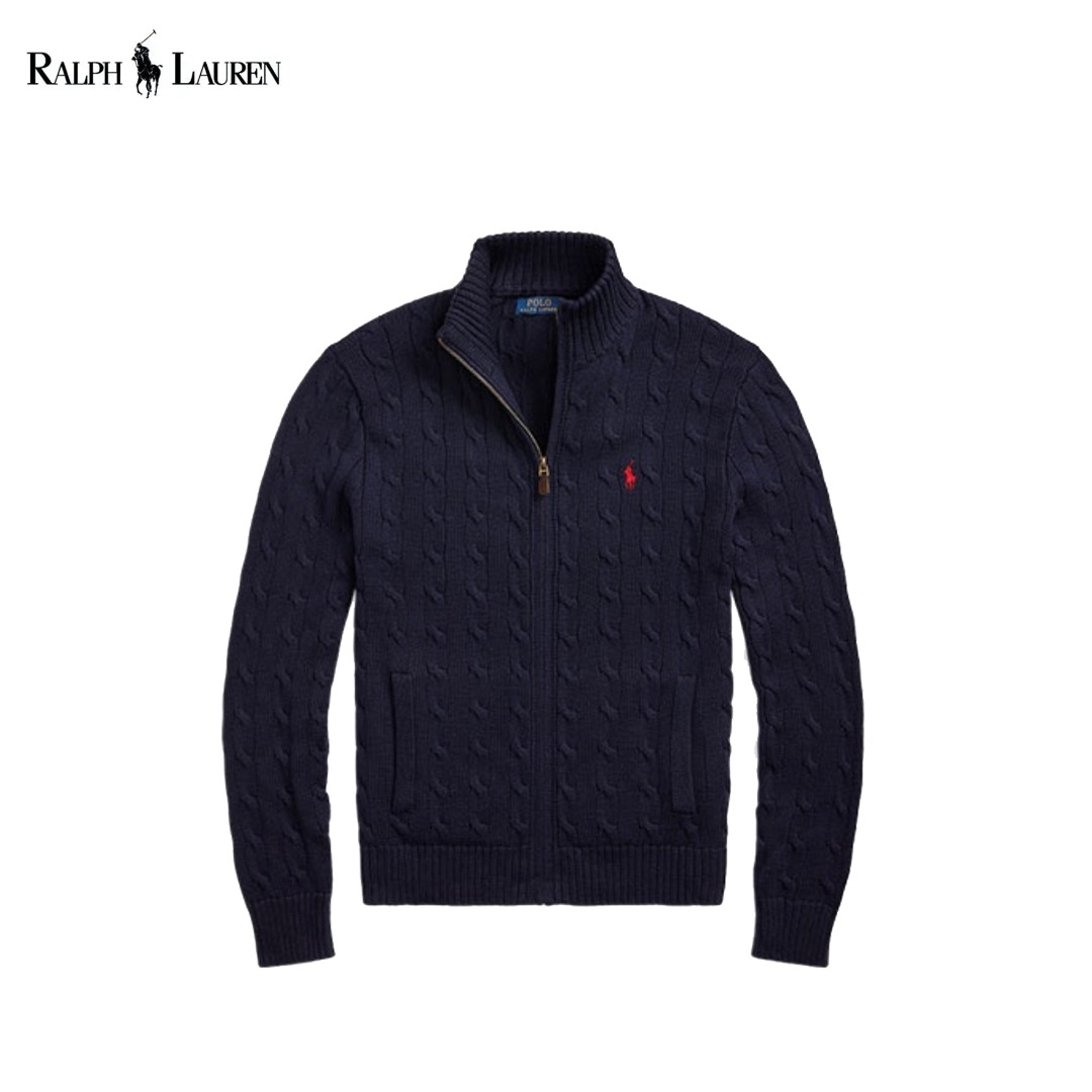 Raph lauren/拉夫劳伦25ss经典绞花全拉链毛衣 男女同款灰色 白色 卡其 藏青-Chinese UA Cheap High Quatity Brand Clothes Bags handbags Sneakers wholesale wholesaler seller from China Factory suppliers Fashion Clothing Shoes best Quality Beautiful Price Raph lauren/拉夫劳伦25ss经典绞花全拉链毛衣 男女同款灰色 白色 卡其 藏青