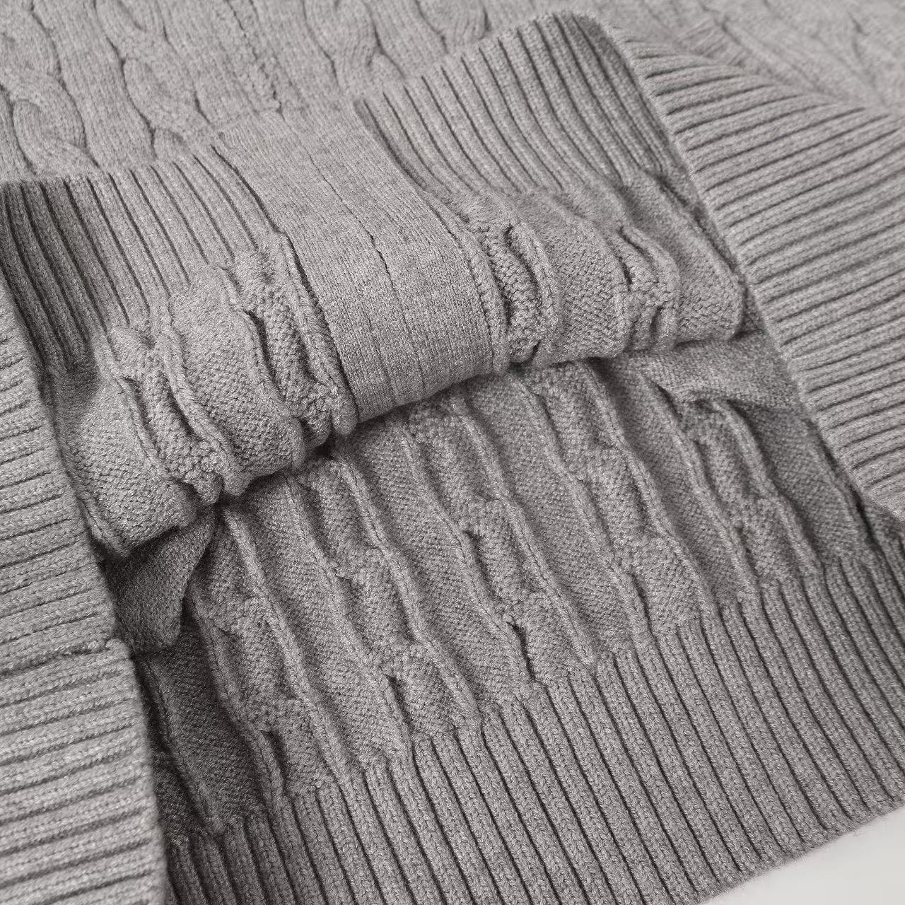 Raph lauren/拉夫劳伦25ss经典绞花全拉链毛衣 男女同款灰色 白色 卡其 藏青-Chinese UA Cheap High Quatity Brand Clothes Bags handbags Sneakers wholesale wholesaler seller from China Factory suppliers Fashion Clothing Shoes best Quality Beautiful Price Raph lauren/拉夫劳伦25ss经典绞花全拉链毛衣 男女同款灰色 白色 卡其 藏青