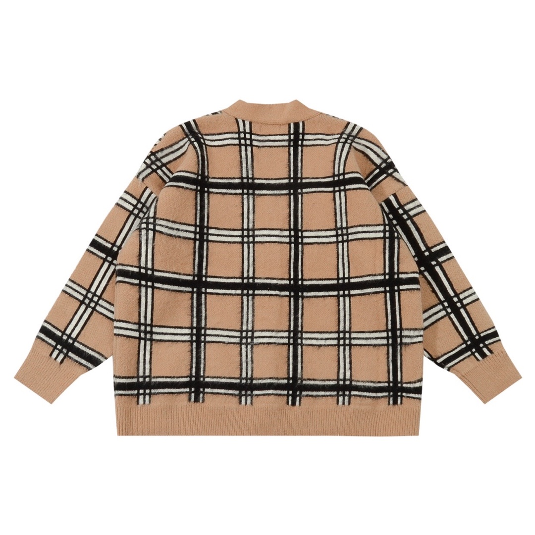 Burberry/巴宝莉 25ss格纹皮牌口袋针织开衫毛衣外套-Chinese UA Cheap High Quatity Brand Clothes Bags handbags Sneakers wholesale wholesaler seller from China Factory suppliers Fashion Clothing Shoes best Quality Beautiful Price Burberry/巴宝莉 25ss格纹皮牌口袋针织开衫毛衣外套