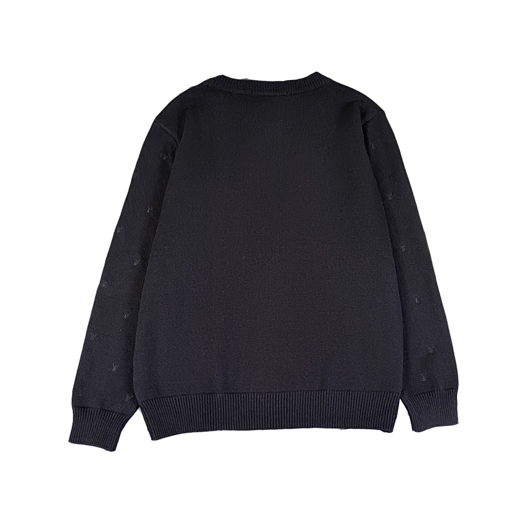 LouisVuitton/路易威登 25ss满幅小刺绣圆领毛衣 黑色-Chinese UA Cheap High Quatity Brand Clothes Bags handbags Sneakers wholesale wholesaler seller from China Factory suppliers Fashion Clothing Shoes best Quality Beautiful Price LouisVuitton/路易威登 25ss满幅小刺绣圆领毛衣 黑色