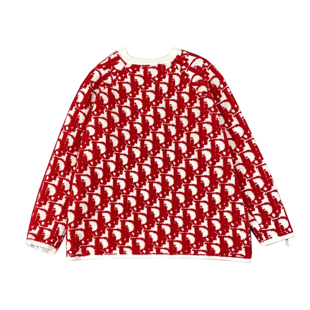 Dior/迪奥 25ss 提花毛巾绣拉链长袖毛衣 蓝色-Chinese UA Cheap High Quatity Brand Clothes Bags handbags Sneakers wholesale wholesaler seller from China Factory suppliers Fashion Clothing Shoes best Quality Beautiful Price Dior/迪奥 25ss 提花毛巾绣拉链长袖毛衣 蓝色