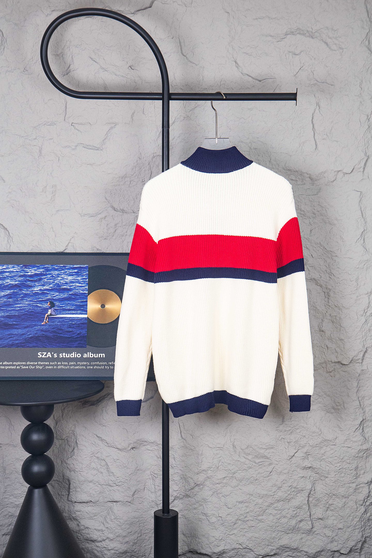 Gucci/古驰 25Fw双G拼色拉链针织毛衣外套