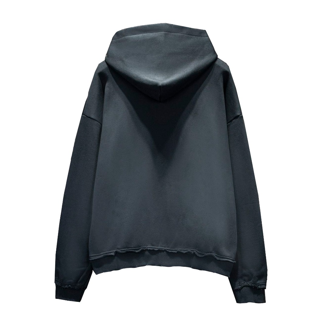 Balenciaga/巴黎世家 25ss 可乐联名印花连帽拉链外套深黑灰