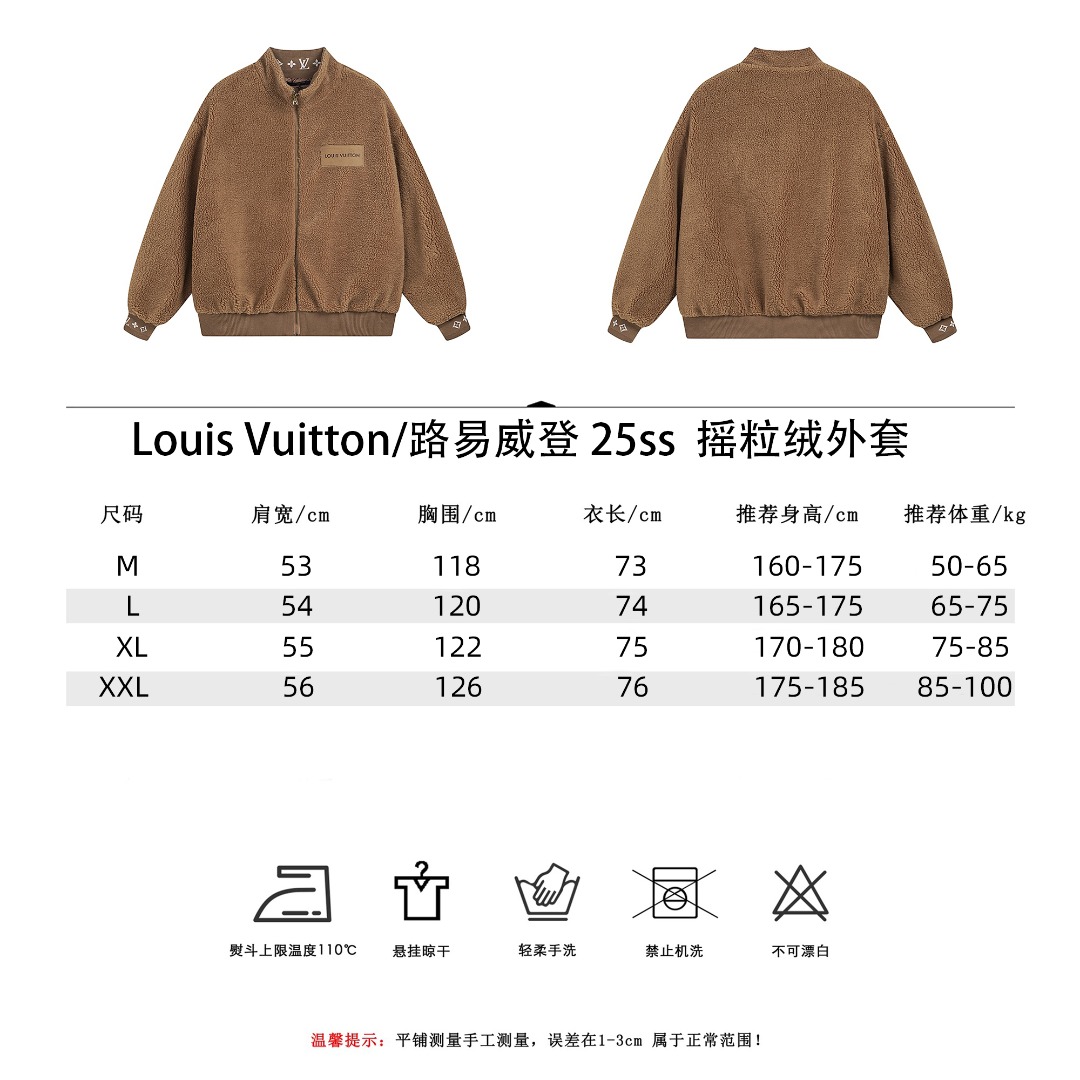 Louis Vuitton/路易威登25ss 摇粒绒外套 灰色 咖色