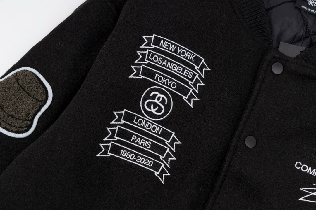 Stussy/斯图西 25SSCDG联名款40周年袖章刺绣夹克