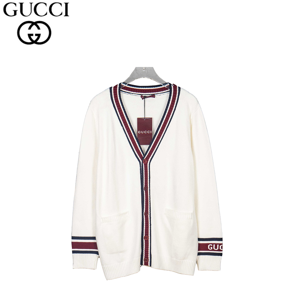 Gucci/古驰 25ss 橄榄球针织开衫外套