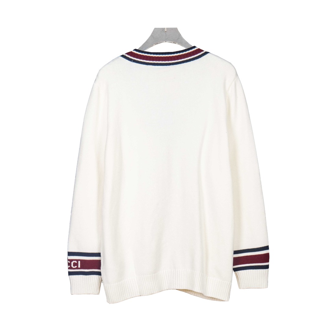 Gucci/古驰 25ss 橄榄球针织开衫外套