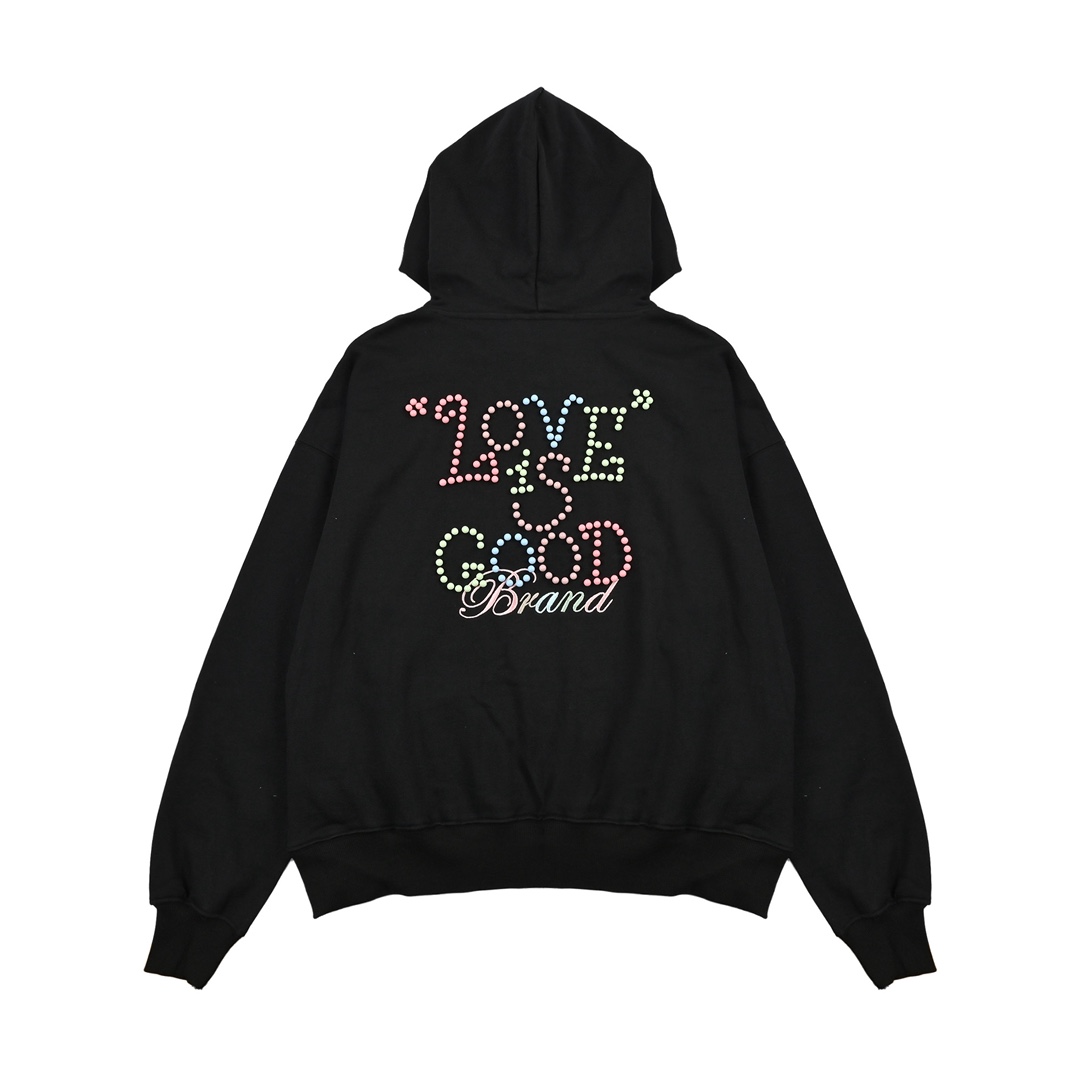 GOODBRAND25SSLOVEISGOOD限定马卡龙彩色珍珠连帽卫衣 马卡龙色珍珠连帽卫衣