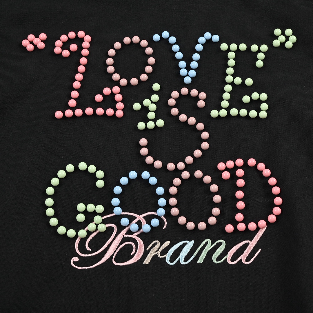 GOODBRAND25SSLOVEISGOOD限定马卡龙彩色珍珠连帽卫衣 马卡龙色珍珠连帽卫衣