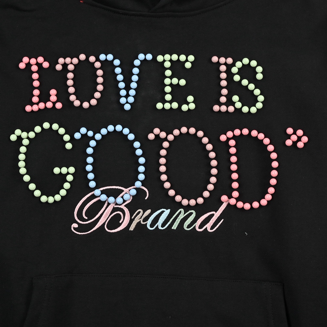 GOODBRAND25SSLOVEISGOOD限定马卡龙彩色珍珠连帽卫衣 马卡龙色珍珠连帽卫衣