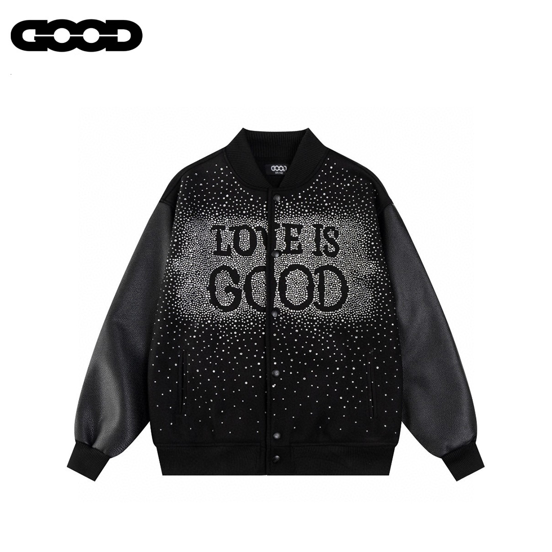 GOODBRAND25SS烫砖贴布绣花工艺棒球服外套 GOODBRAND25SS烫砖贴布绣花工艺棒球服外套