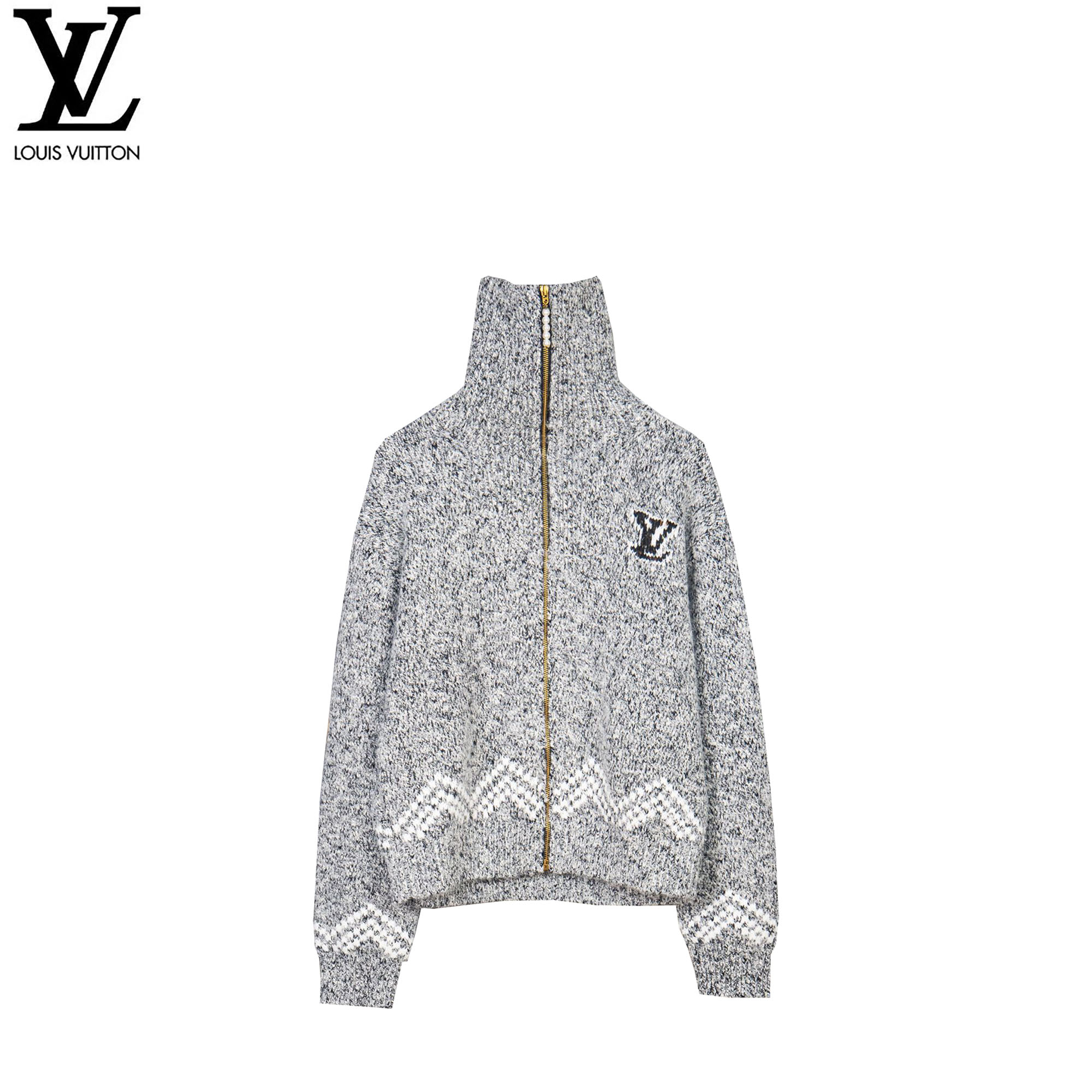 Louis Vuitton/路易威登 25ss 帆船垂钓纱针织拉链毛衣
