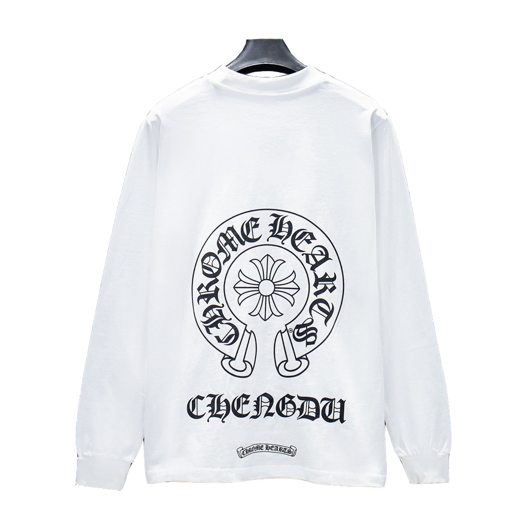 Chrome hearts/克罗心 马蹄梵文印花长袖