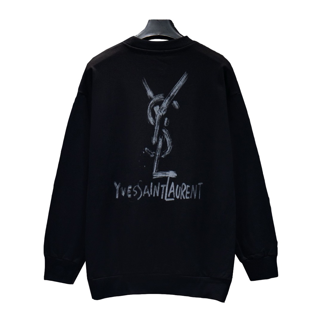 SaintLaurent/圣罗兰 25Fw喷墨涂鸦圆领卫衣-High Quatity Cheap Brand wholesale wholesaler seller Clothes Bags handbags Sneakers Top Fashion Clothing Shoes from China Factory Chinese suppliers best Quality Beautiful Price SaintLaurent/圣罗兰 25Fw喷墨涂鸦圆领卫衣