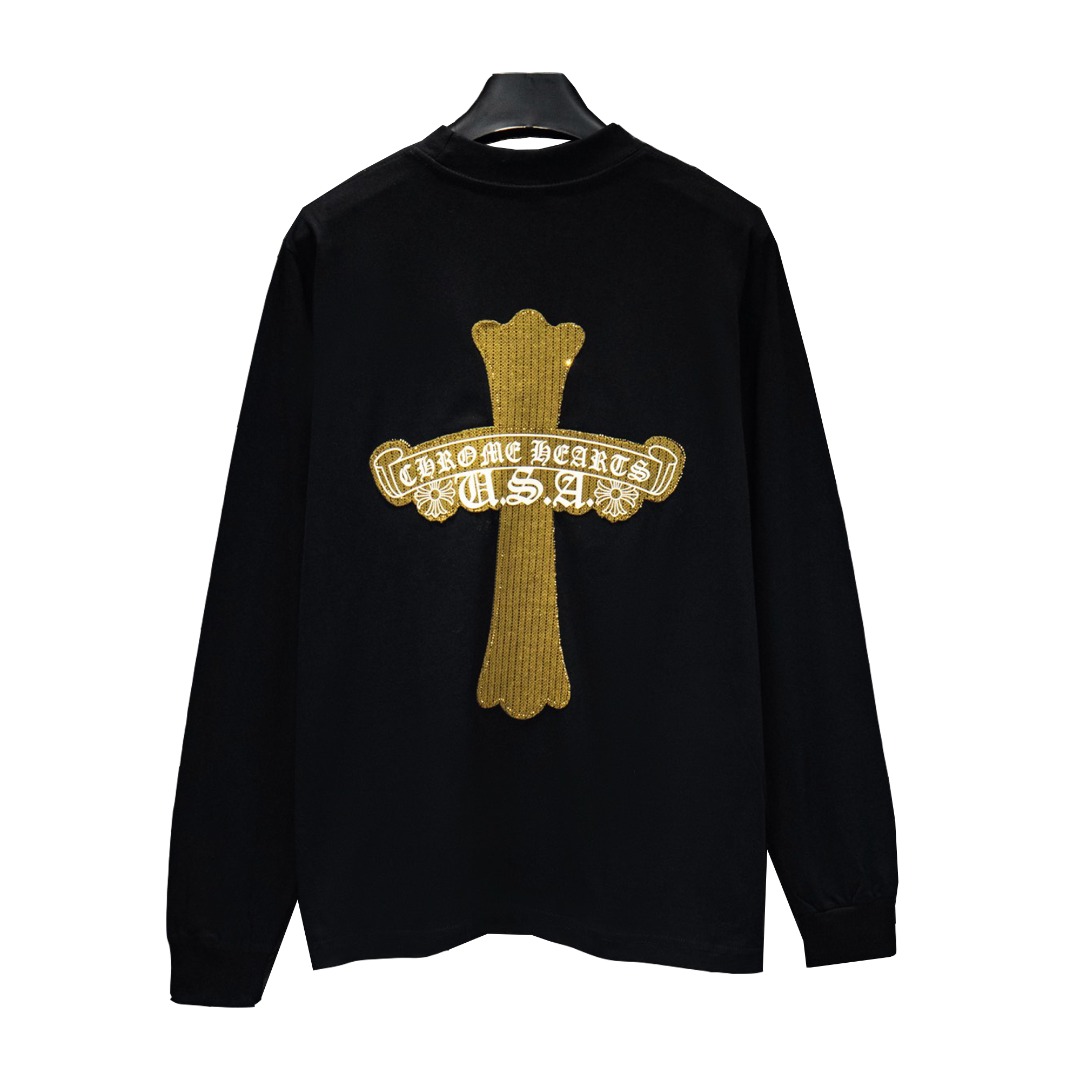 Chrome Hearts/克罗心 25Fw闪钻圆领卫衣-High Quatity Cheap Brand wholesale wholesaler seller Clothes Bags handbags Sneakers Top Fashion Clothing Shoes from China Factory Chinese suppliers best Quality Beautiful Price Chrome Hearts/克罗心 25Fw闪钻圆领卫衣