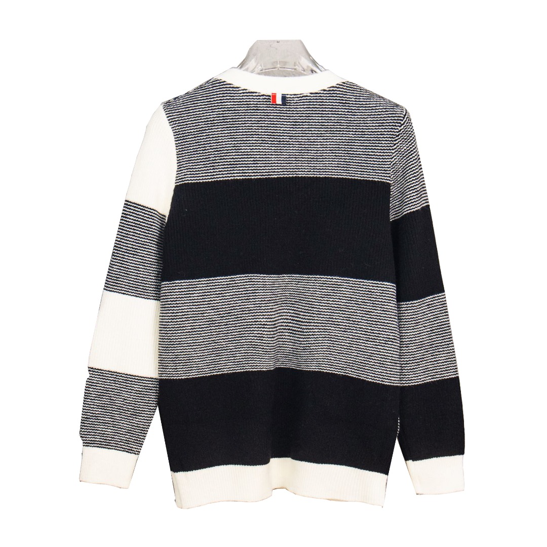 Thom Browne/汤姆布朗25Fw香肠狗拼接开衫毛衣