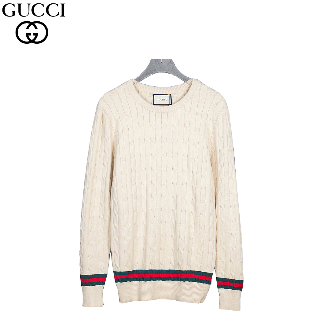 Gucci/古驰 25ss 羊毛麻花圆领针织毛衣 整衣400克重磅 Gucci/古驰 25ss 羊毛麻花圆领针织毛衣 整衣400克重磅