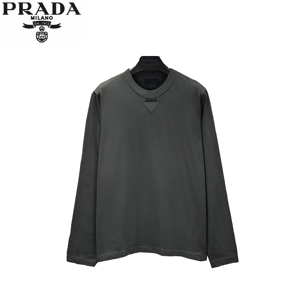 Prada/普拉达 25Fw 暗纹刺绣贴片长袖卫衣-Chinese UA Cheap High Quatity Brand Clothes Bags handbags Sneakers wholesale wholesaler seller from China Factory suppliers Fashion Clothing Shoes best Quality Beautiful Price Prada/普拉达 25Fw 暗纹刺绣贴片长袖卫衣