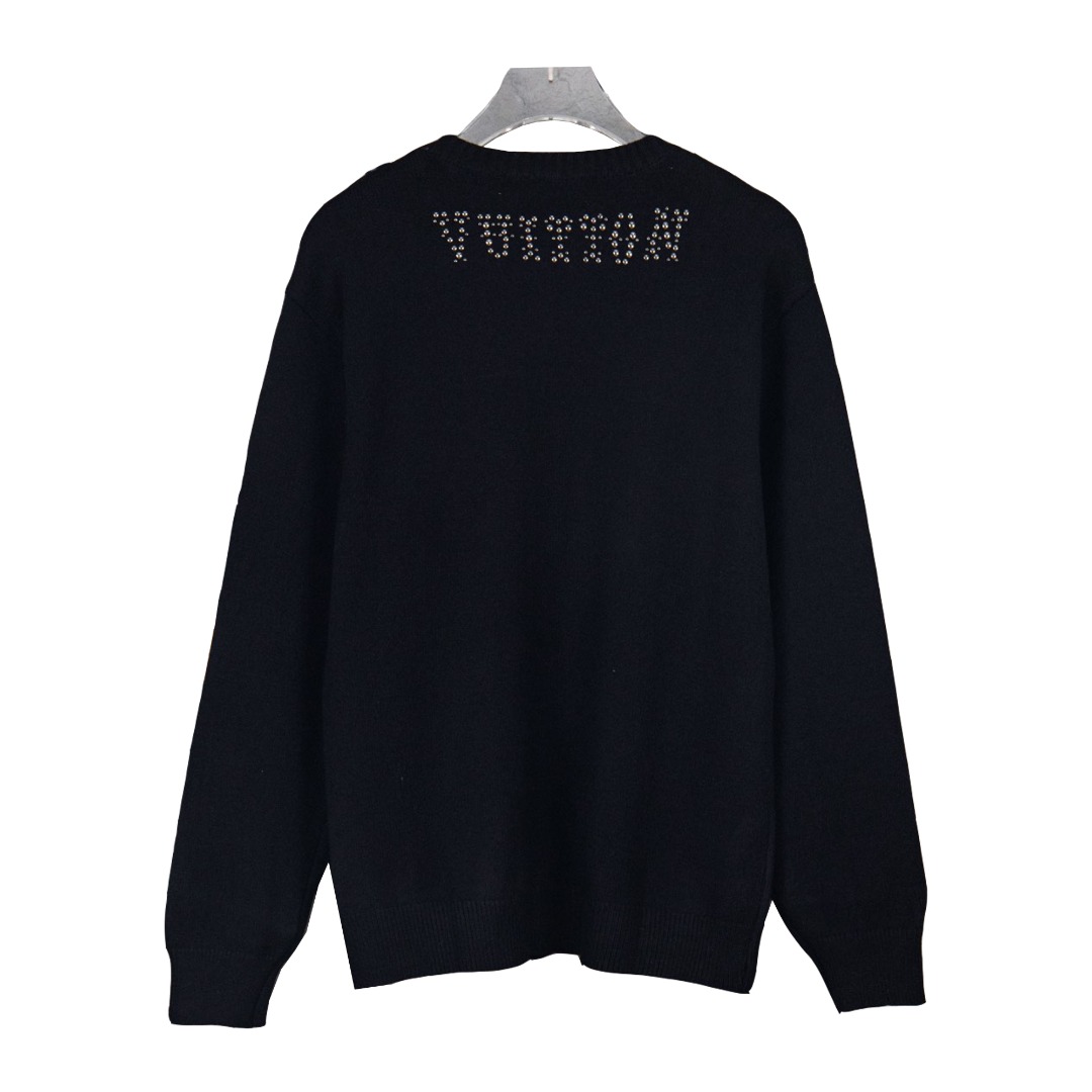 LouisVuitton/路易威登25Fw 太阳烫珠针织毛衣