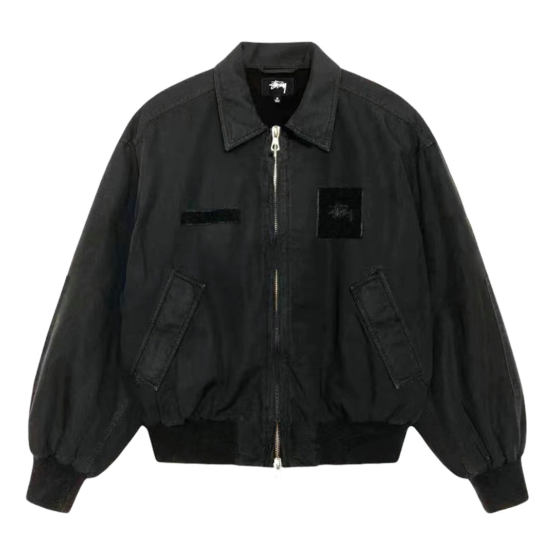 Stussy FW25 斯图西运动休闲毛巾绣夹克外套