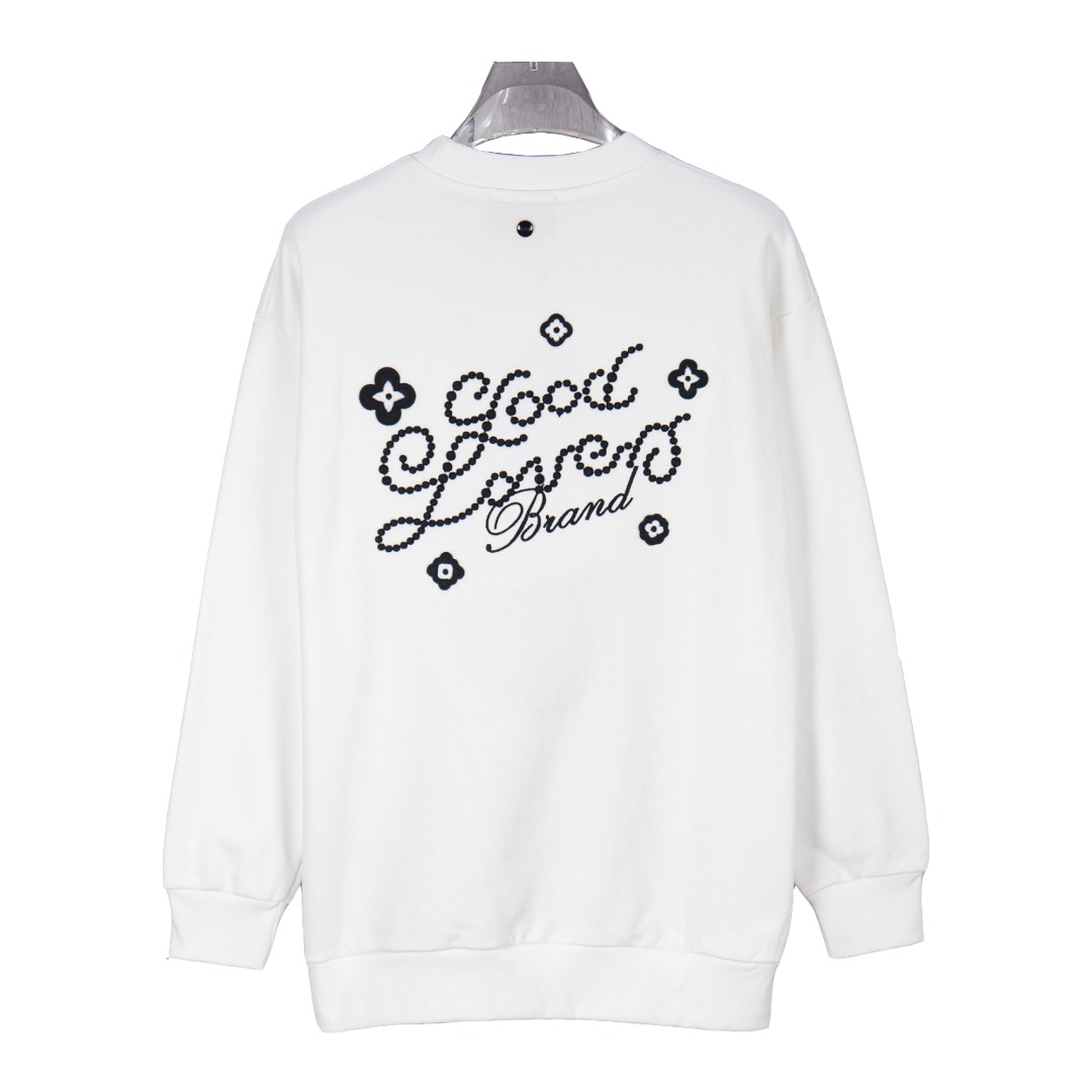 GOODBRAND 25ss GOOD LOVES小花标语轻奢时尚圆领卫衣