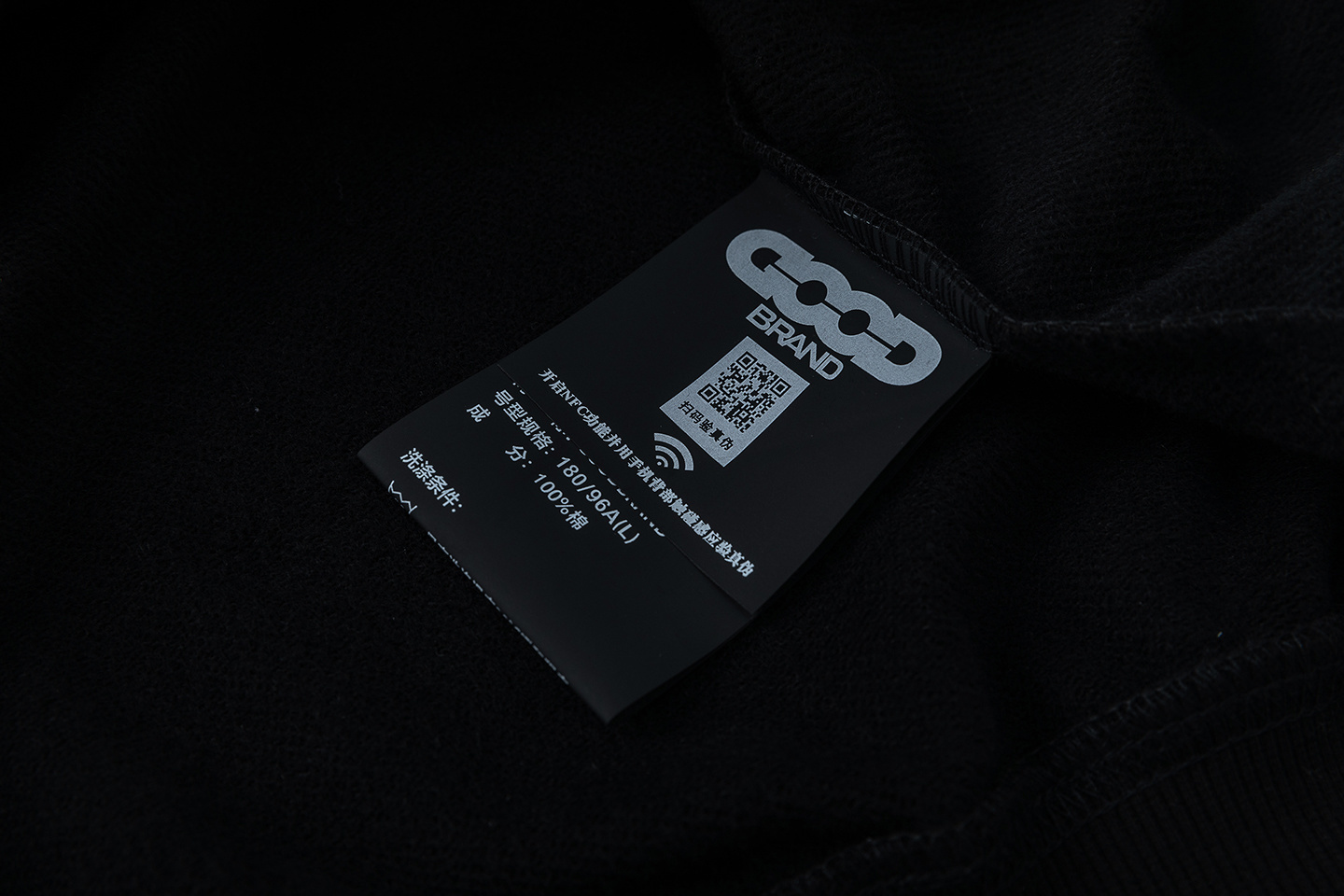 GOODBRAND25Fw花香鸟语连帽卫衣 男女同款 黑色