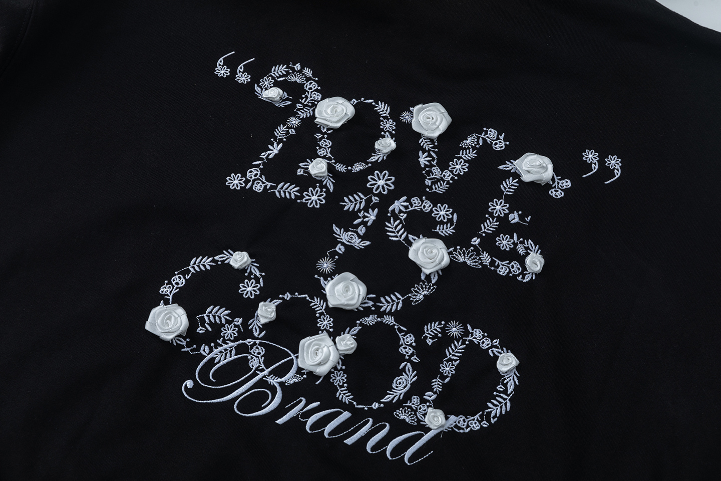 GOODBRAND25Fw花香鸟语连帽卫衣 男女同款 黑色