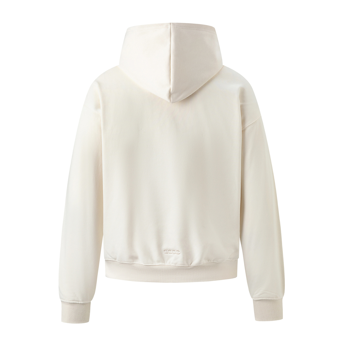 GOODBRAND25Fw十字珍珠标语连帽卫衣 黑色 杏色
