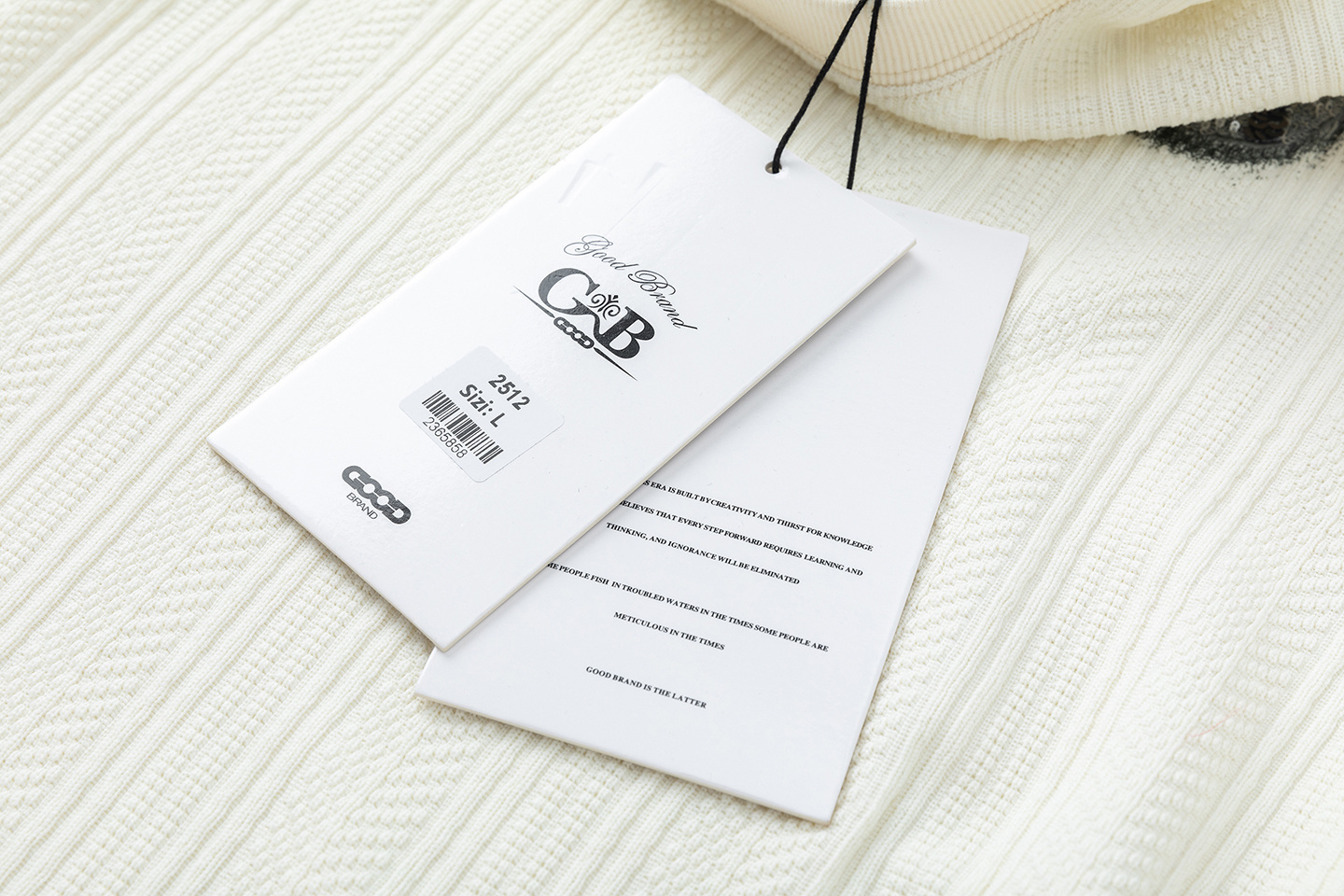 GOODBRAND25Fw拼接珠片针织长袖 黑色 杏色