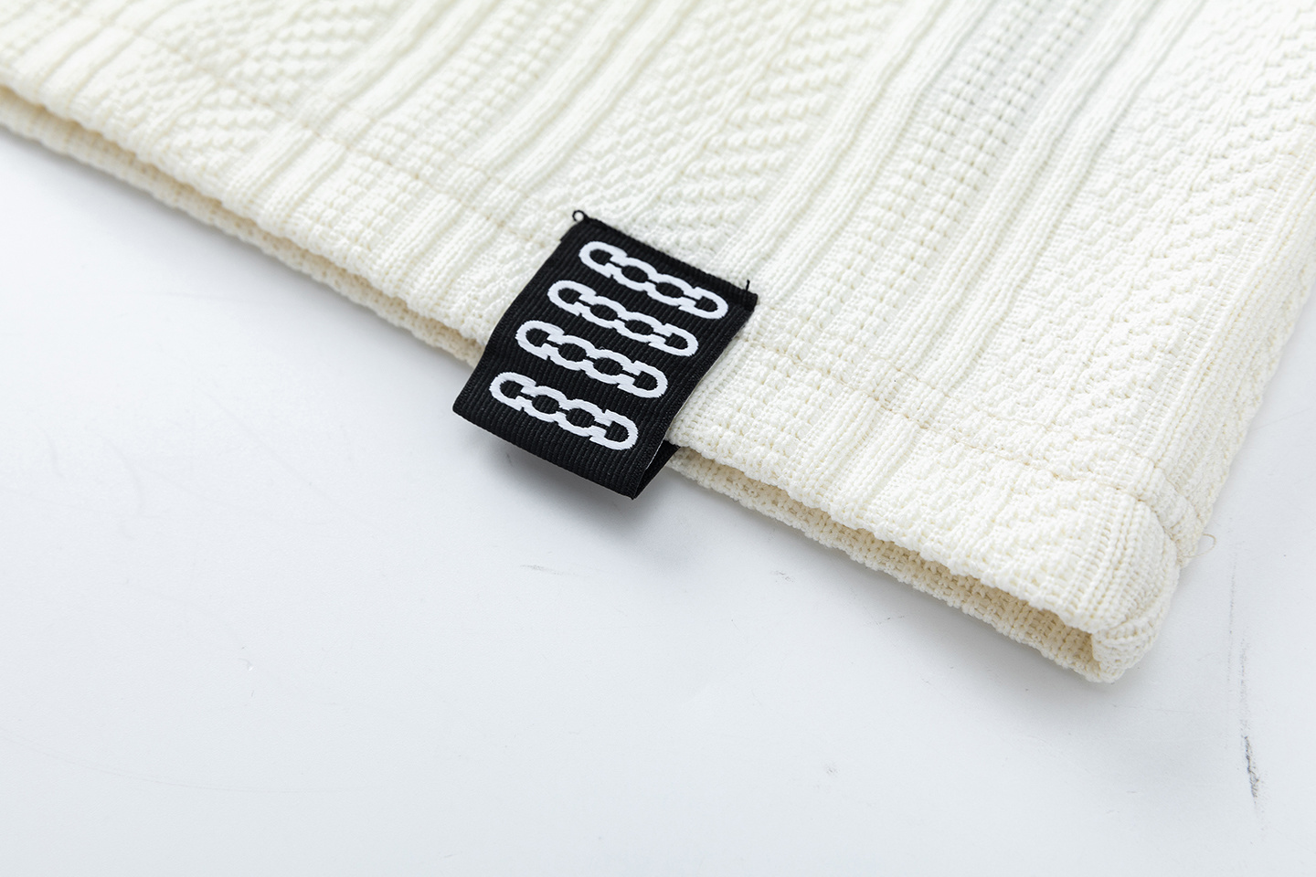 GOODBRAND25Fw拼接珠片针织长袖 黑色 杏色