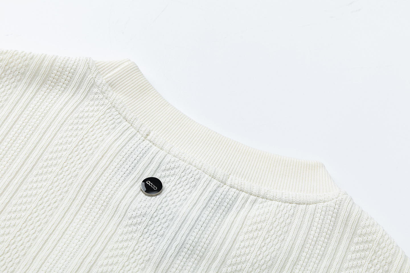 GOODBRAND25Fw拼接珠片针织长袖 黑色 杏色
