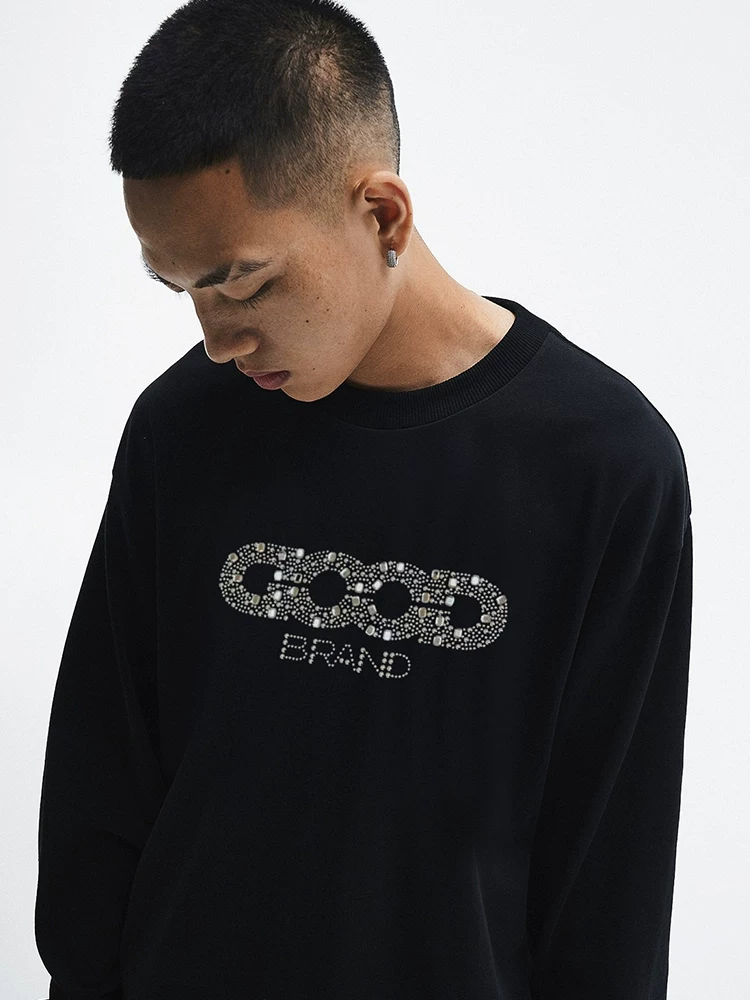 GOODBRAND 25FW字母镂空钻石图案长袖 模特图#