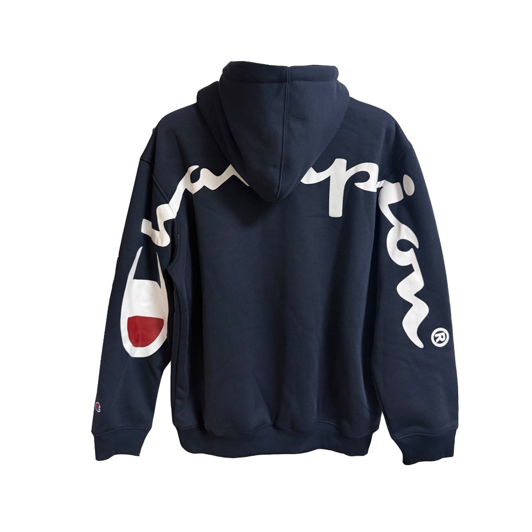 Champion/冠军 Supreme联名后背印花连帽外套 环保黑