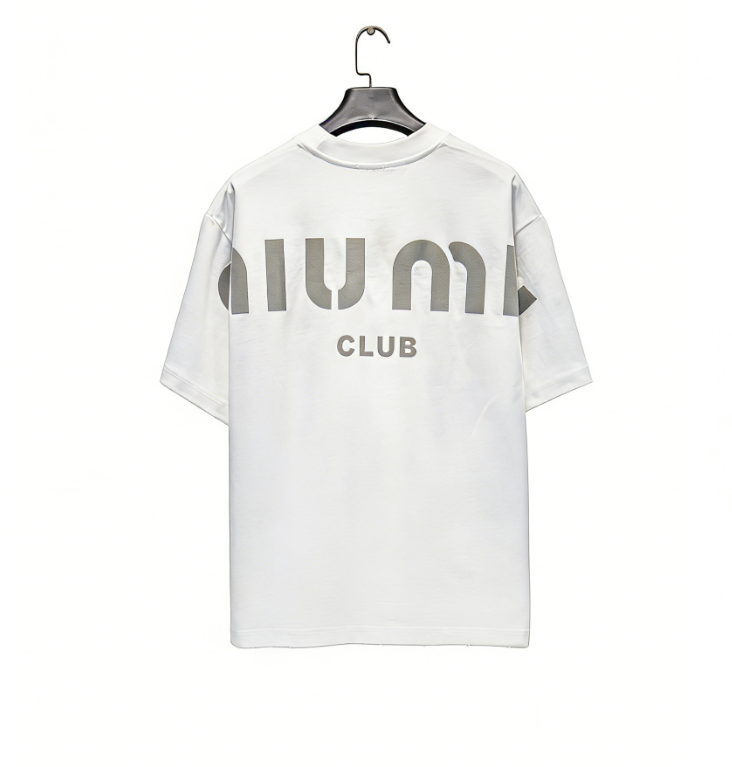 Miu Miu/缪缪 26ss 植绒印花短袖 黑色 白色-Chinese UA Cheap High Quatity Brand Clothes Bags handbags Sneakers wholesale wholesaler seller from China Factory suppliers Fashion Clothing Shoes best Quality Beautiful Price Miu Miu/缪缪 26ss 植绒印花短袖 黑色 白色