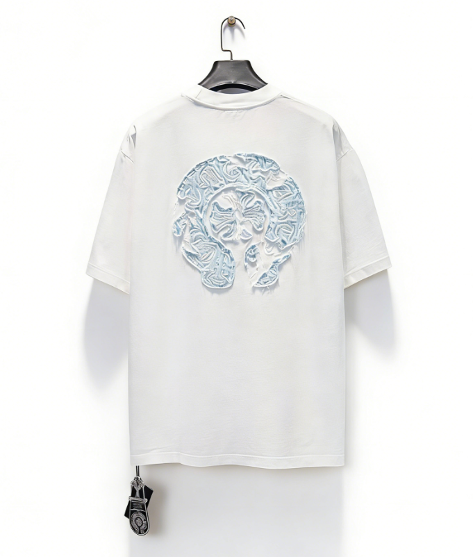 Chrome Hearts/克罗心重工定制贴布中空绣短袖 黑色 白色-莆田鞋,莆田鞋货源,高仿鞋,高仿鞋货源,安福档口,莆田高仿鞋,莆田鞋批发,高仿鞋批发,莆田高仿运动鞋,高仿运动鞋,莆田运动鞋 Chrome Hearts/克罗心重工定制贴布中空绣短袖 黑色 白色