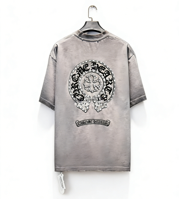 Chrome Hearts/克罗心 重工反底炒色植绒硅胶短袖-莆田鞋,莆田鞋货源,高仿鞋,高仿鞋货源,安福档口,莆田高仿鞋,莆田鞋批发,高仿鞋批发,莆田高仿运动鞋,高仿运动鞋,莆田运动鞋 Chrome Hearts/克罗心 重工反底炒色植绒硅胶短袖