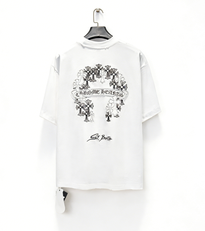 Chrome Hearts/克罗心 26ss 重工磨破贴布绣短袖-Top High Quatity Cheap Sneakers Fashion Clothing Clothes Bags handbags Shoes of all Brand wholesale With The best Quality And Beautiful Price from China Factory Chinese suppliers wholesaler seller Chrome Hearts/克罗心 26ss 重工磨破贴布绣短袖