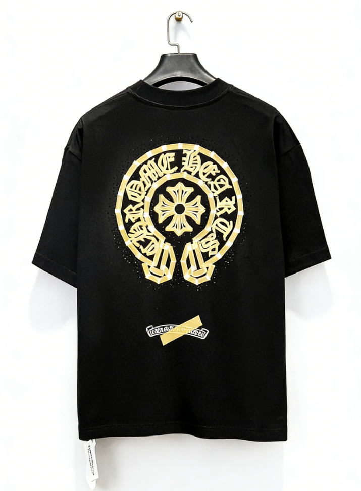 Chrome Hearts/克罗心 26ss 印花烫钻短袖-Chinese UA Cheap High Quatity Brand Clothes Bags handbags Sneakers wholesale wholesaler seller from China Factory suppliers Fashion Clothing Shoes best Quality Beautiful Price Chrome Hearts/克罗心 26ss 印花烫钻短袖