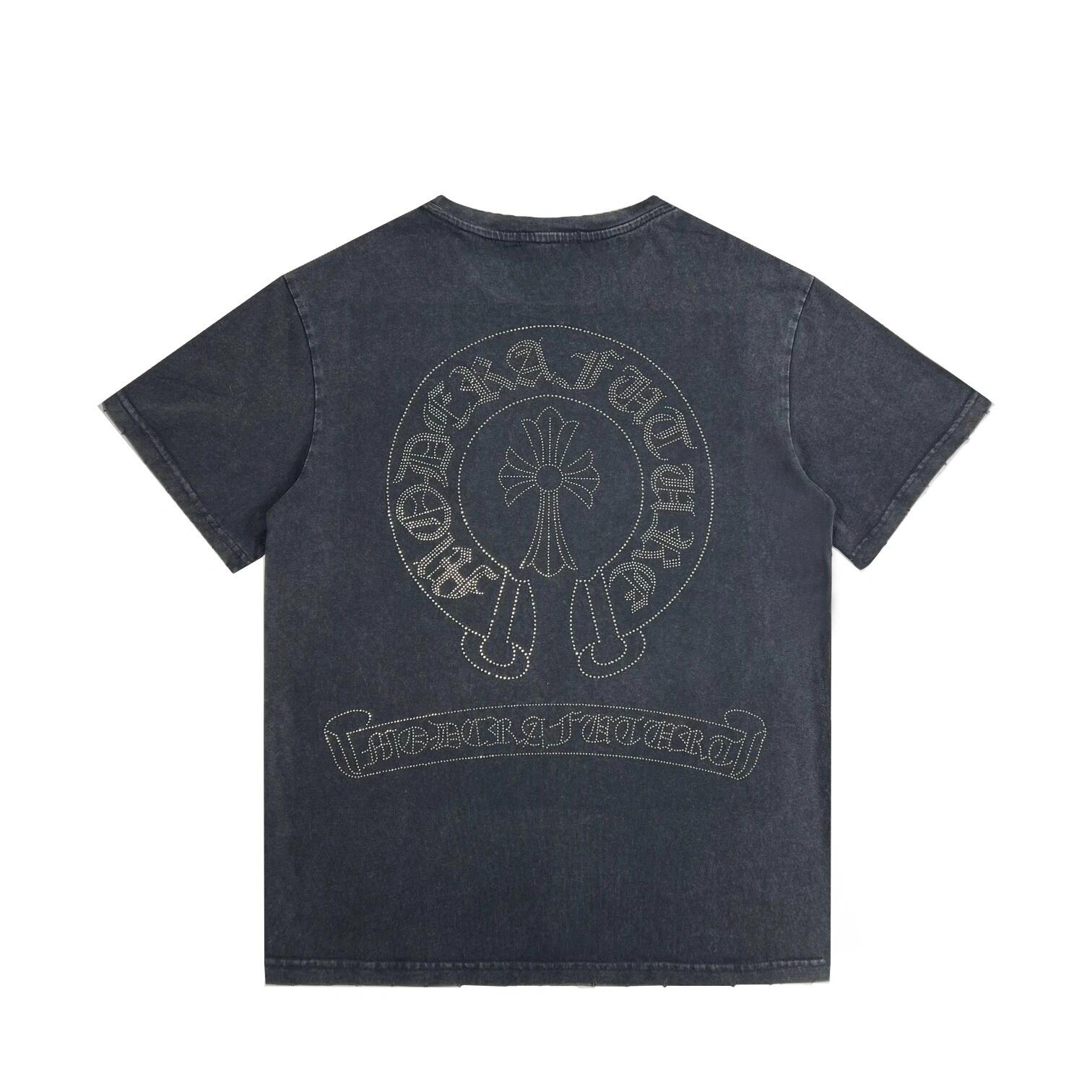 Chrome Hearts 克罗心 26ss 水洗烫钻做旧圆领短袖-Chinese UA Cheap High Quatity Brand Clothes Bags handbags Sneakers wholesale wholesaler seller from China Factory suppliers Fashion Clothing Shoes best Quality Beautiful Price Chrome Hearts 克罗心 26ss 水洗烫钻做旧圆领短袖
