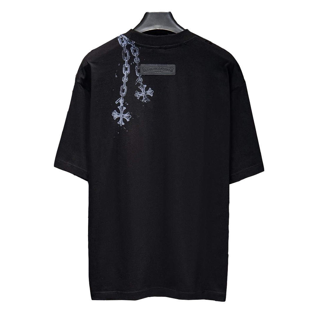 Chrome Hearts/克罗心 26SS 五金拉链圆领短袖-Top High Quatity Cheap Sneakers Fashion Clothing Clothes Bags handbags Shoes of all Brand wholesale With The best Quality And Beautiful Price from China Factory Chinese suppliers wholesaler seller Chrome Hearts/克罗心 26SS 五金拉链圆领短袖
