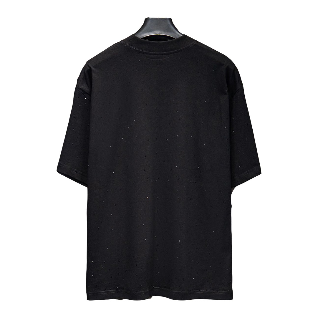 Balenciaga/巴黎世家 26ss 满天星烫钻圆领短袖