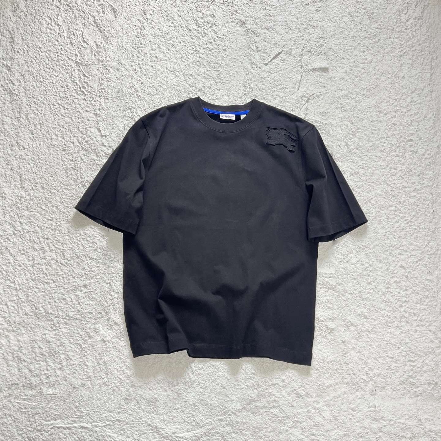 Burberry Kleidung T-Shirt Beige Schwarz Blau Grün Weiß Stickerei Baumwolle Stricken Frühling/Sommer Kollektion Fashion Jogginghosen