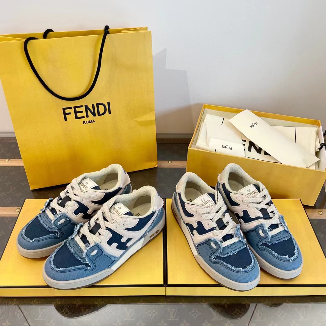 Fendi Schoenen Skateboardschoenen Katoen Denim TPU Lente/Zomercollectie Joggingbroek