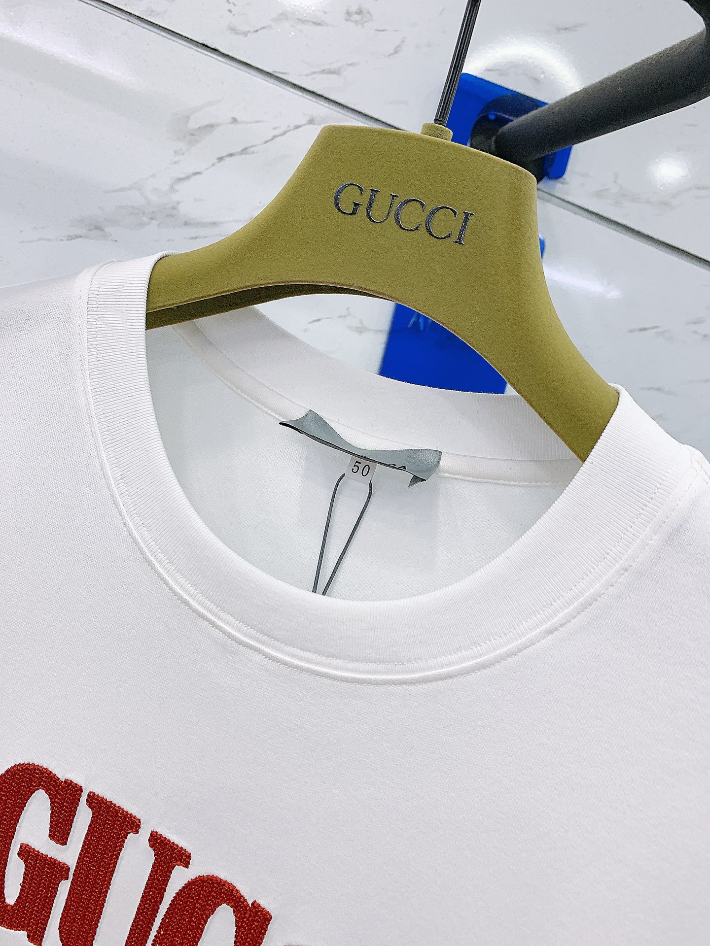 Gucci古驰2024SS春夏新品休闲刺绣短袖重磅级尤物单品官网在售系列奢侈一线大牌的御用面料厂织造手感
