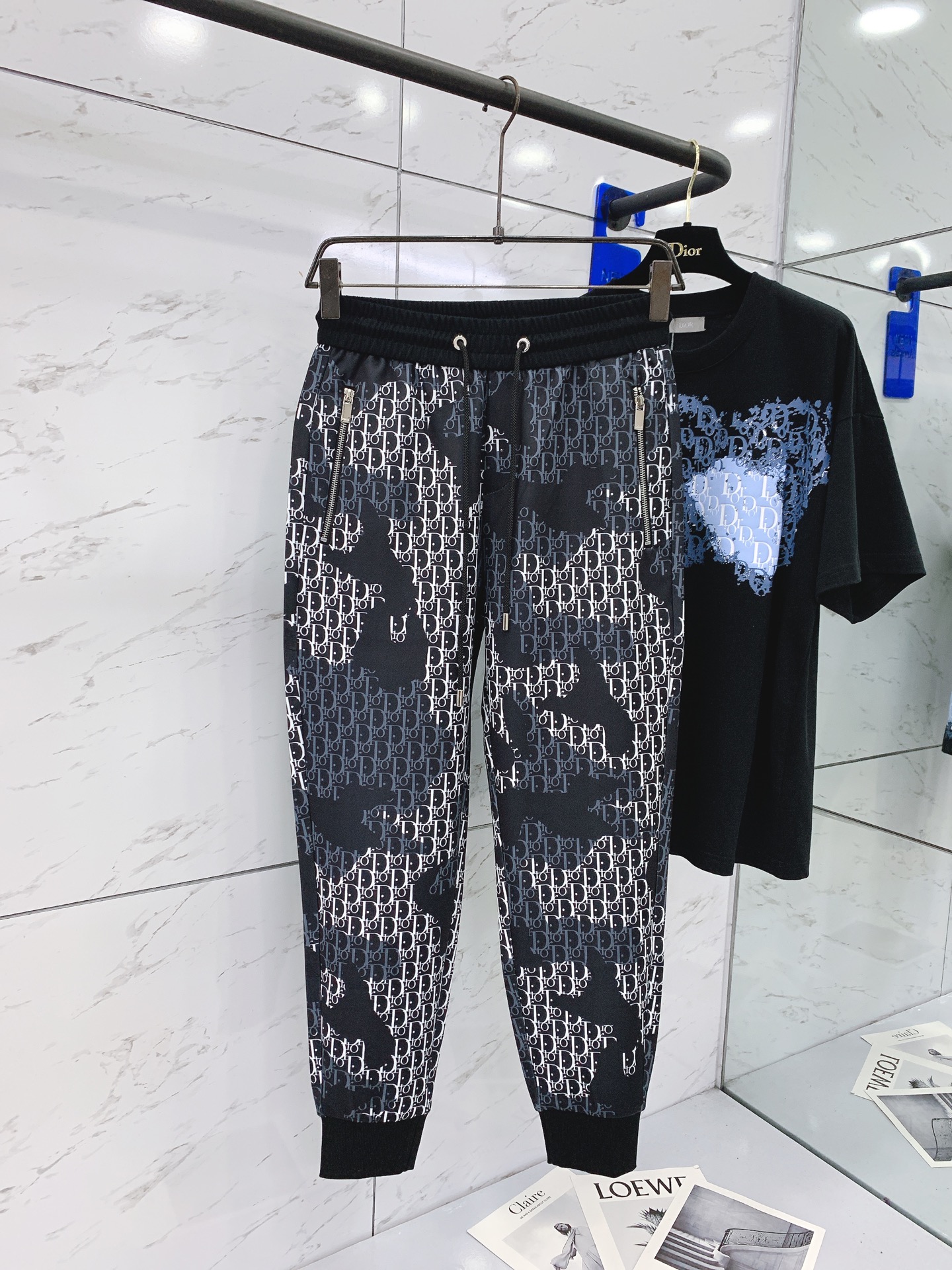 Dior Clothing Pants & Trousers Printing Spring Collection Fashion Casual