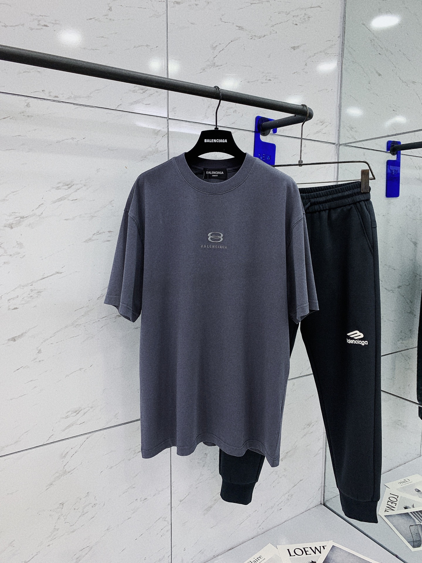 Balenciaga Kleding T-Shirt Borduurwerk Unisex Lente/Zomercollectie Fashion Korte mouw