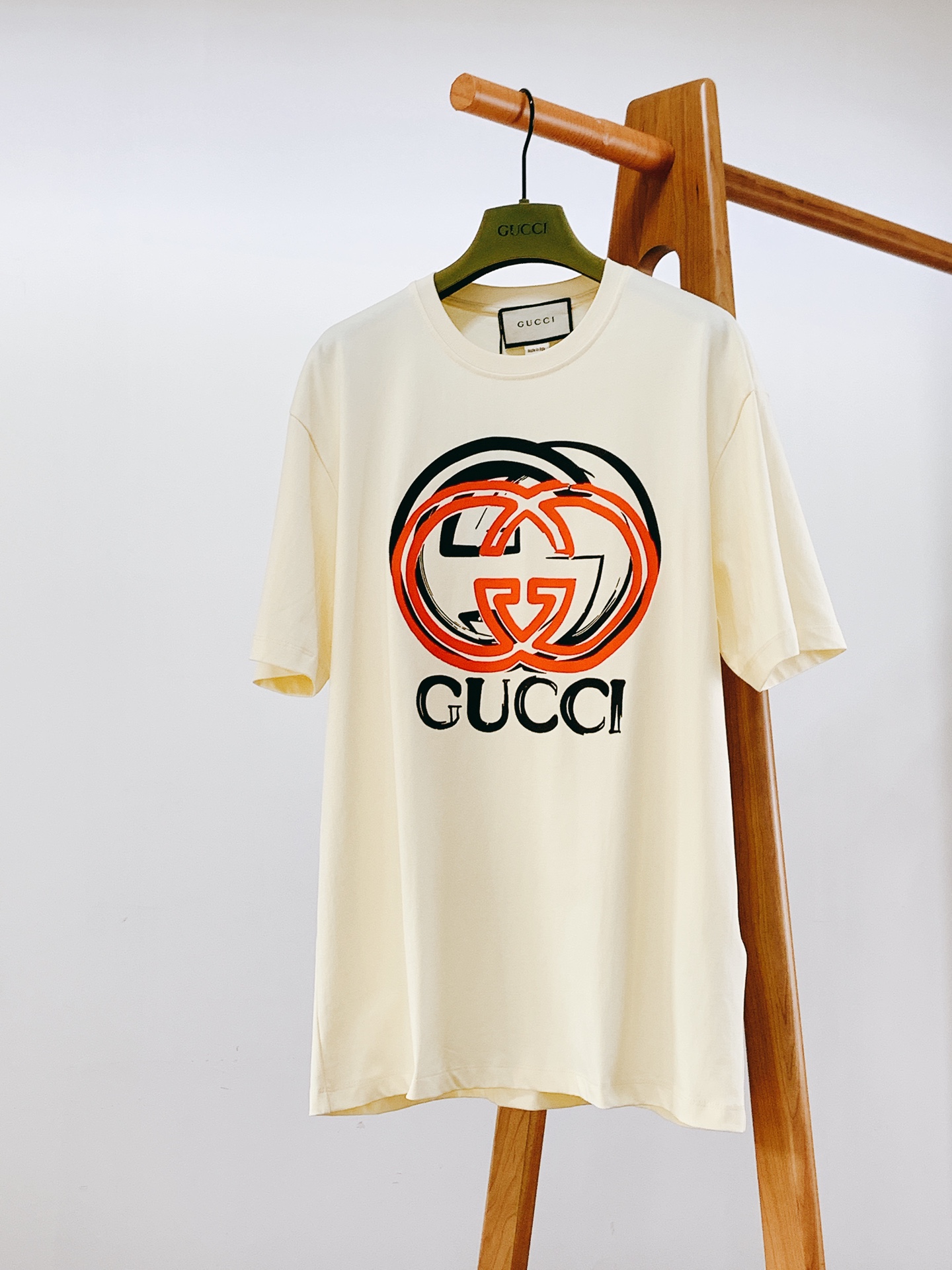 Gucci Clothing T-Shirt Printing Unisex Cotton Knitted Knitting Spring/Summer Collection Vintage Short Sleeve